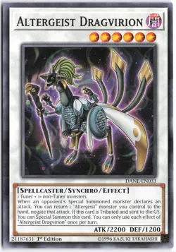 Yugioh - Altergeist Dragvirion DANE-EN033 1st Edition - Dark Neostorm - Image 1