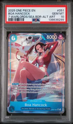 2025 One Piece Promo Seven Warlords AA Boa Hancock #OP07-051 PSA 10 - Image 1