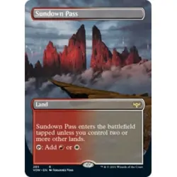 SUNDOWN PASS (BORDERLESS) Innistrad: Crimson Vow VOW Magic MTG MINT CARD - Image 1