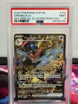 Greninja ex 132 Sv: Scarlet & Violet Promo Cards Holo PSA 9 - Image 1