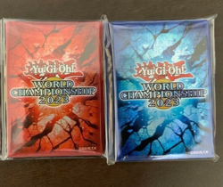 Yugioh World Championship 2023 WCS Card Protector Blue 50 Red 20 Sleeve Set - Image 1