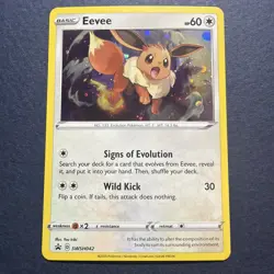 Pokemon Card Eevee SWSH042 Black Star Promo TCG Nm - Image 1