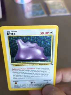 Pokemon TCG Ditto 3/62 Fossil Holo Rare Unlimited Trading Card LP Condition - Image 3