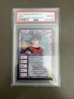 Dragonball Z Ani Mayhem Card Lot 1997 - 5 PSA SLABS + 1 promo + 1 Holo Foil - Image 2