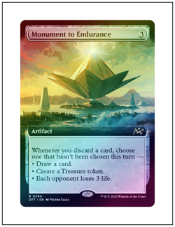 1x Monument to Endurance, Extended Art Foil, Magic the Gathering MTG NM - Image 1