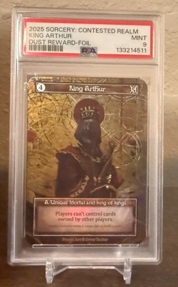Sorcery Contested Realm - Arthurian Legends - King Arthur Foil Dust Promo PSA 9 - Image 1