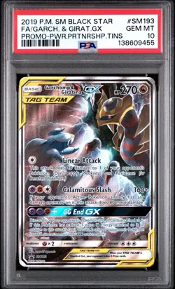 2019 POKEMON SM BLACK STAR PROMO #SM193 FULL ART/GARCHOMP & GIRATINA GX PSA 10 - Image 1