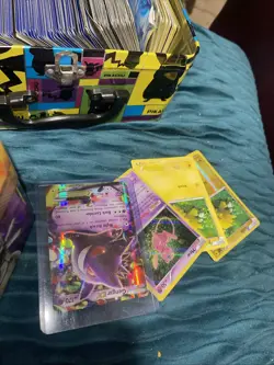 Pokemon TCG Detective Pikachu Collectors Chest Tin Lunch Box Cards 200+ - Image 2