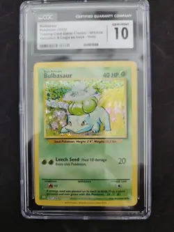 Pokemon Bulbasaur Trading Card Game Classic Collection 001/034 CGC GEM MINT 10 - Image 1