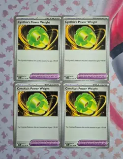 Pokemon Card Cynthia's Power Weight 162/182 ×4 Destined Rivals Playset - Image 1