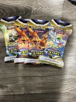 Pokemon TCG: Sword & Shield-Brilliant Stars Sleeved Booster Pack (4 Packs) 820650809972 - Image 1