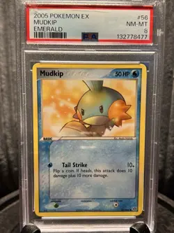 2005 Mudkip #56 | Pokemon Emerald | PSA 8 NM-MT Low Pop. - Image 1