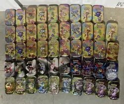 Lot of 49 Empty Pokemon TCG Mini Tins - Various Designs - Image 1