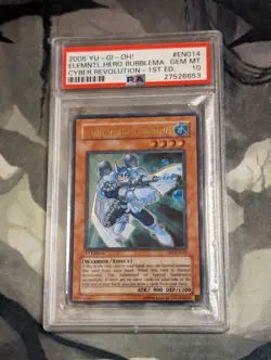Elemental Hero Bubbleman CRV-EN014 1st Ed Ultimate Rare PSA 10 Yugioh Card - Image 1