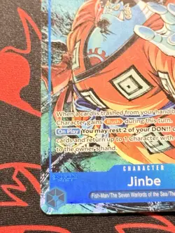 One Piece OP14-049 Jinbe SR Alt Art OP14 The Azure's Seven English NM - Image 5