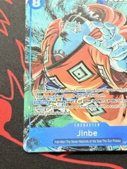 One Piece OP14-049 Jinbe SR Alt Art OP14 The Azure's Seven English Near Mint #1 - Image 5
