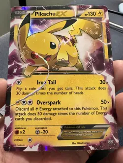 Pokemon Pikachu TCG 2015 EX XY84 Black Star Promo Holo Card DMG - Image 1
