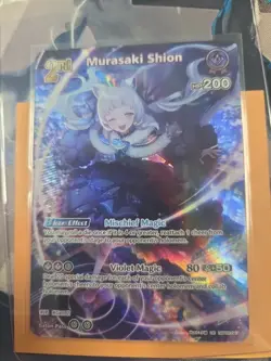 hololive OFFICIAL CARD GAME Murasaki Shion (UR) hBP02-047 - Quintet Spectrum - Image 1