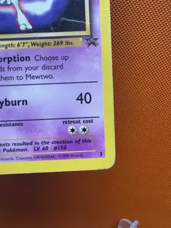 Pokemon TCG Mewtwo #3 WB Kids Presents the First Movie Card HP - Image 5