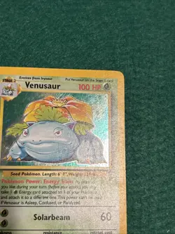 Pokemon TCG Venusaur Holo Card 18/130 Base Set 1999 - Image 3