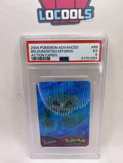 2004 Pokemon Advanced Action Card Metagross Evolution Lenticular PSA 5 - Image 1