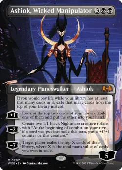 Foil Ashiok, Wicked Manipulator (Borderless) WOE LP 297 - Image 1