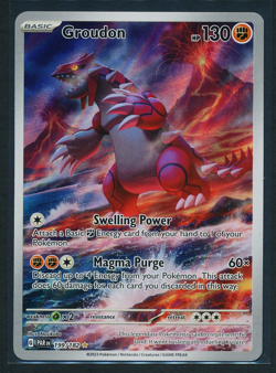 Groudon 199/182 IR Illustration Rare Pokemon 2023 Paradox Rift NM - Image 1