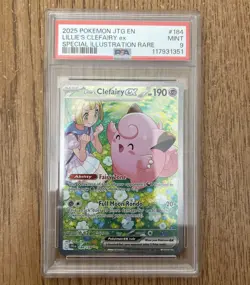 2025 POKEMON JTG EN-JOURNEY TOGETHER #184 LILLIE'S CLEFAIRY EX PSA 9 - Image 1