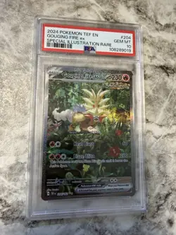 Pokemon Gouging Fire EX Temporal Forces 204/162 PSA 10 - Image 1
