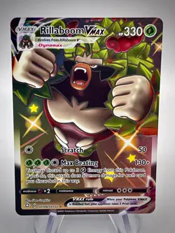 Pokemon TCG Rillaboom VMAX Shining Fates SV106/SV122 Holo Shiny Holo Rare - Image 1