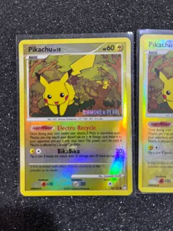 3 Pokemon TCG, Pikachu 94/123, Stamped Reverse Holo Foil Diamond & Pearl, HP - Image 2