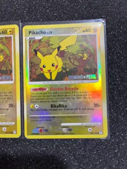 3 Pokemon TCG, Pikachu 94/123, Stamped Reverse Holo Foil Diamond & Pearl, HP - Image 4