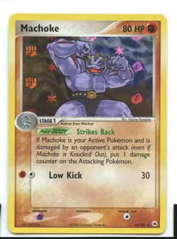 Machoke Reverse Holo Uncommon NM/NM- 41/101 EX Hidden Legends Pokemon - Image 1