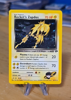 Pokemon Holo Rare Gym Challenge Rocket's Zapdos Vintage 15/132 LP - Image 1