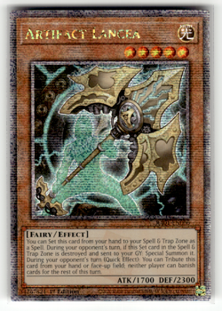 Yugioh Artifact Lancea RA01-EN006 Quarter Century Secret Rare - Image 1