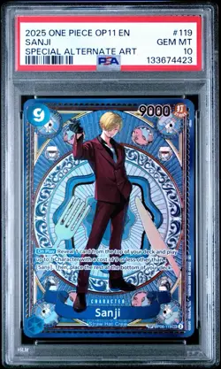 PSA 10 - 2025 ONE PIECE OP11-A FIST OF DIVINE SPEED 119 SANJI SPECIAL ALTERNATE - Image 1