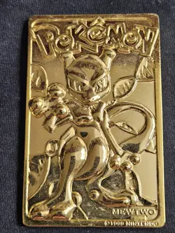 1999 MEWTWO Gold Bar Card Limited Edition Burger King Gold Plated Pokemon - Image 3