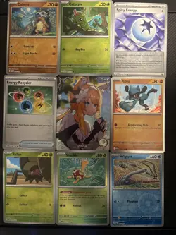 Rare Sexy Anime Waifu Card and 8 Holographic pokemon cards - Image 1