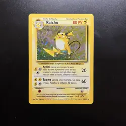 Pokemon Card Raichu 14/102 Cosmos Holo Set Base ITA italiano Excellent EXC - Image 1