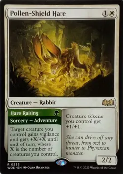 0233 POLLEN-SHIELD HARE RARE WILDS OF ELDRAINE MTG CARD - Image 1