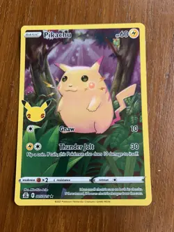 Pikachu 005/025 - Celebrations Full Art Pokemon Card 2021 - PACK FRESH - Image 1