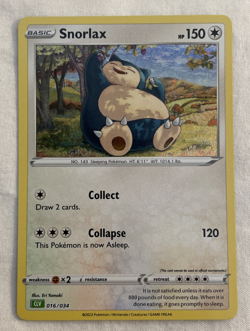 1x Snorlax 016/034 Classic Collection Trading Card Game CLV Pokemon Card NM - Image 1