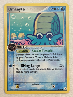 1x Omanyte 60/92 EX Legend Maker Pokemon Card LP - Image 1