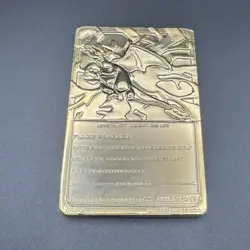 Pokemon Charizard Gold Plated Metal Card - Collectible Display Card- Burger King - Image 3
