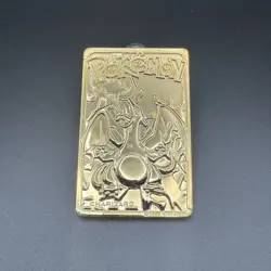 Pokemon Charizard Gold Plated Metal Card - Collectible Display Card- Burger King - Image 4