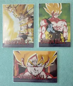 3x Foil Super Saiyan 3 Goku Card Dragon Ball Holochrome Archive Edition Artbox - Image 1