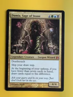 Damia, Sage of Stone. Mythic COmmander Gorgon Wizard Magic the Gathering Card. - Image 2