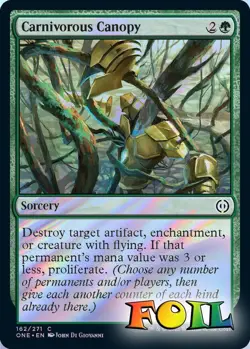 Carnivorous Canopy 162 MTG Phyrexia: All Will Be One Common NP Foil - Image 1