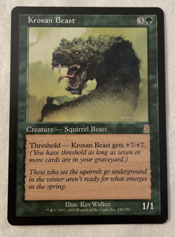 1x Krosan Beast Odyssey MTG Magic the Gathering LP/NM - Image 1