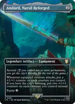 Anduril, Narsil Reforged (Borderless) MTG Lord of the Rings NM - Image 1